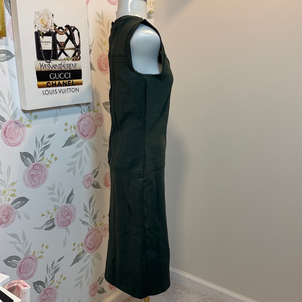 French Connection Forest Green Fitted Dress - Picture 3 of 5